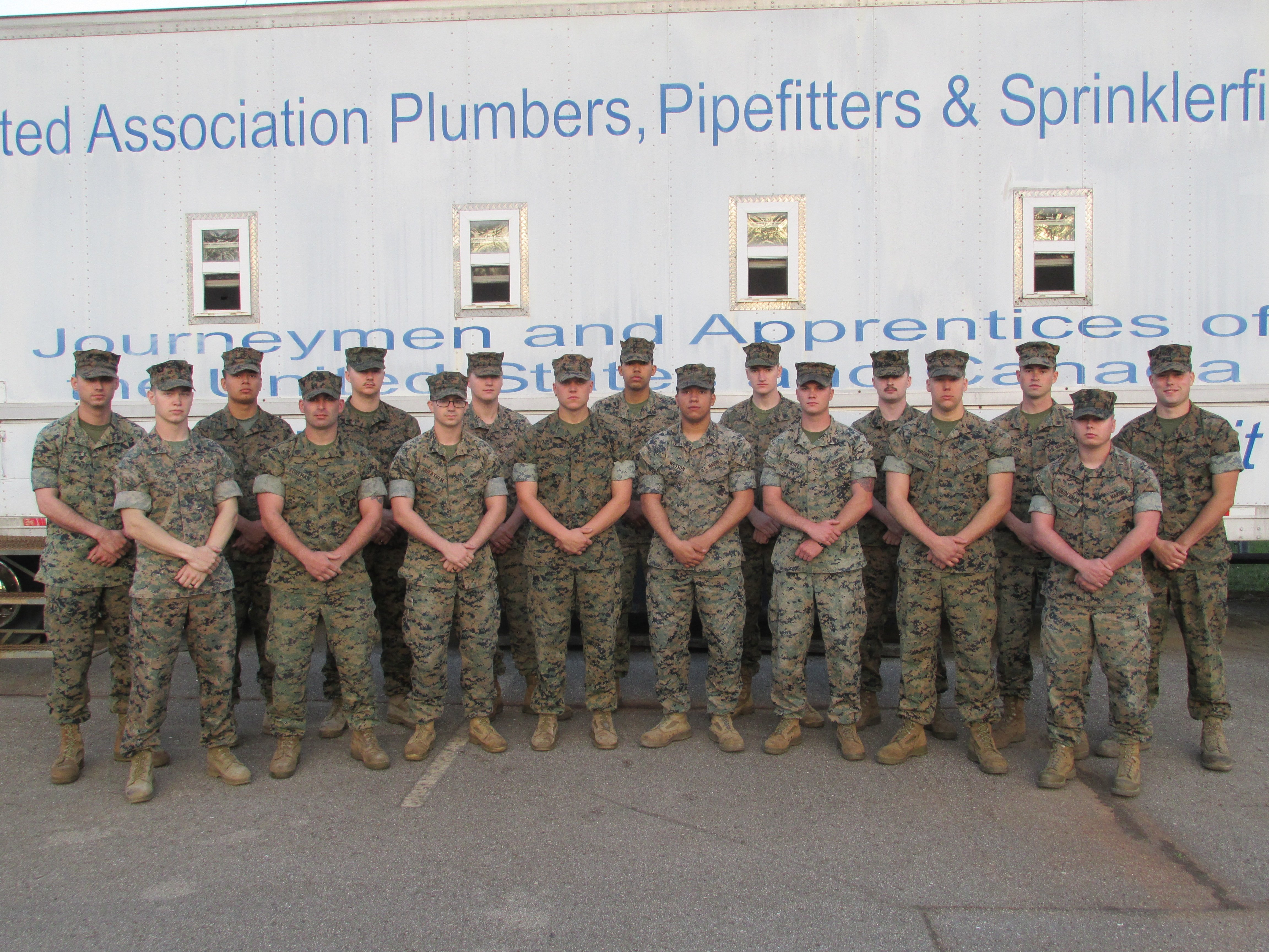 Members of UA VIP Camp Lejeune Welding Class 13.