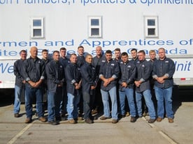 Members of Camp Lejeune's 4th VIP Welding Class take a group picture.