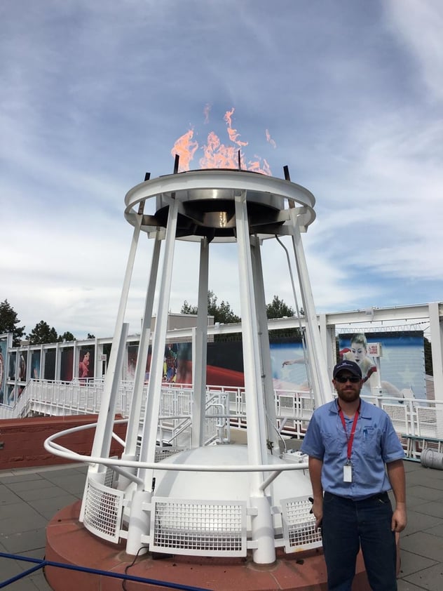 UA VIP graduate Kurt Watson worked on the Olympic caldron. 