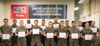 UA Veterans in Piping Camp Lejeune Welding Class 11 graduation