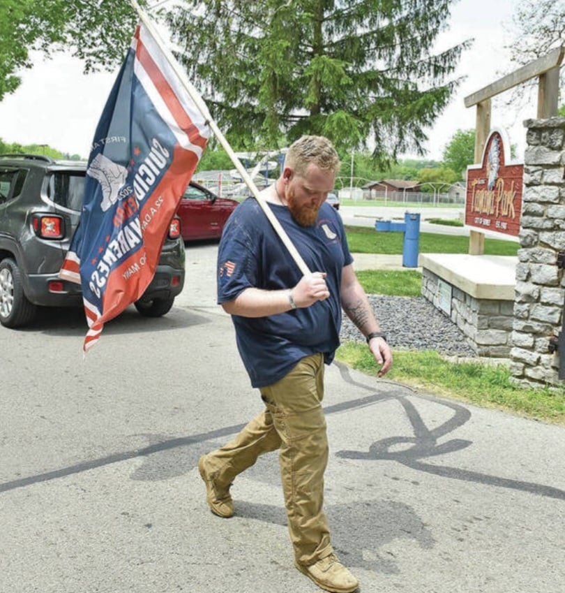 Jacob Blankenship walking 68 miles for veteran suicide awareness