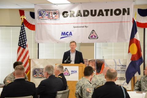 KEYNOTE ADDRESS FROM GOVERNOR OF COLORADO AT FORT CARSON VIP GRADUATION