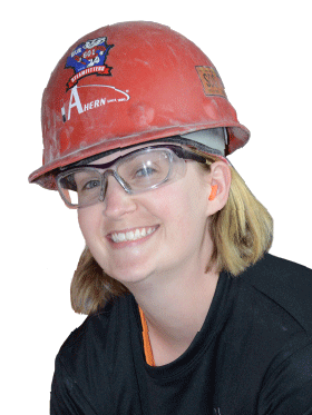 woman in hardhat